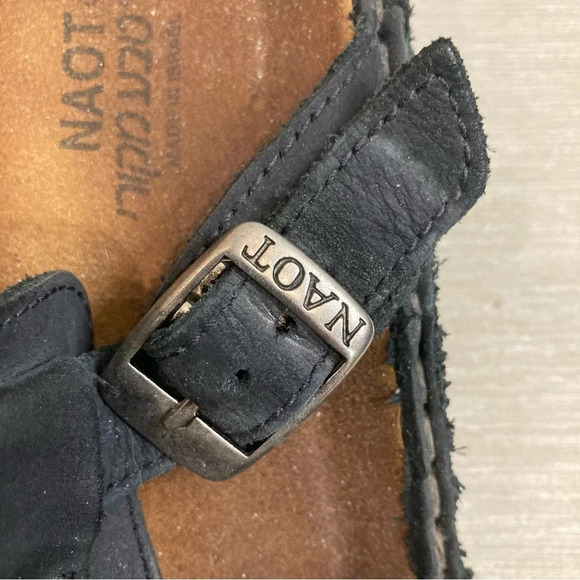 NAOT Sz 41  Leather Slip On Buckle Closure Sandals - Picture 6 of 11
